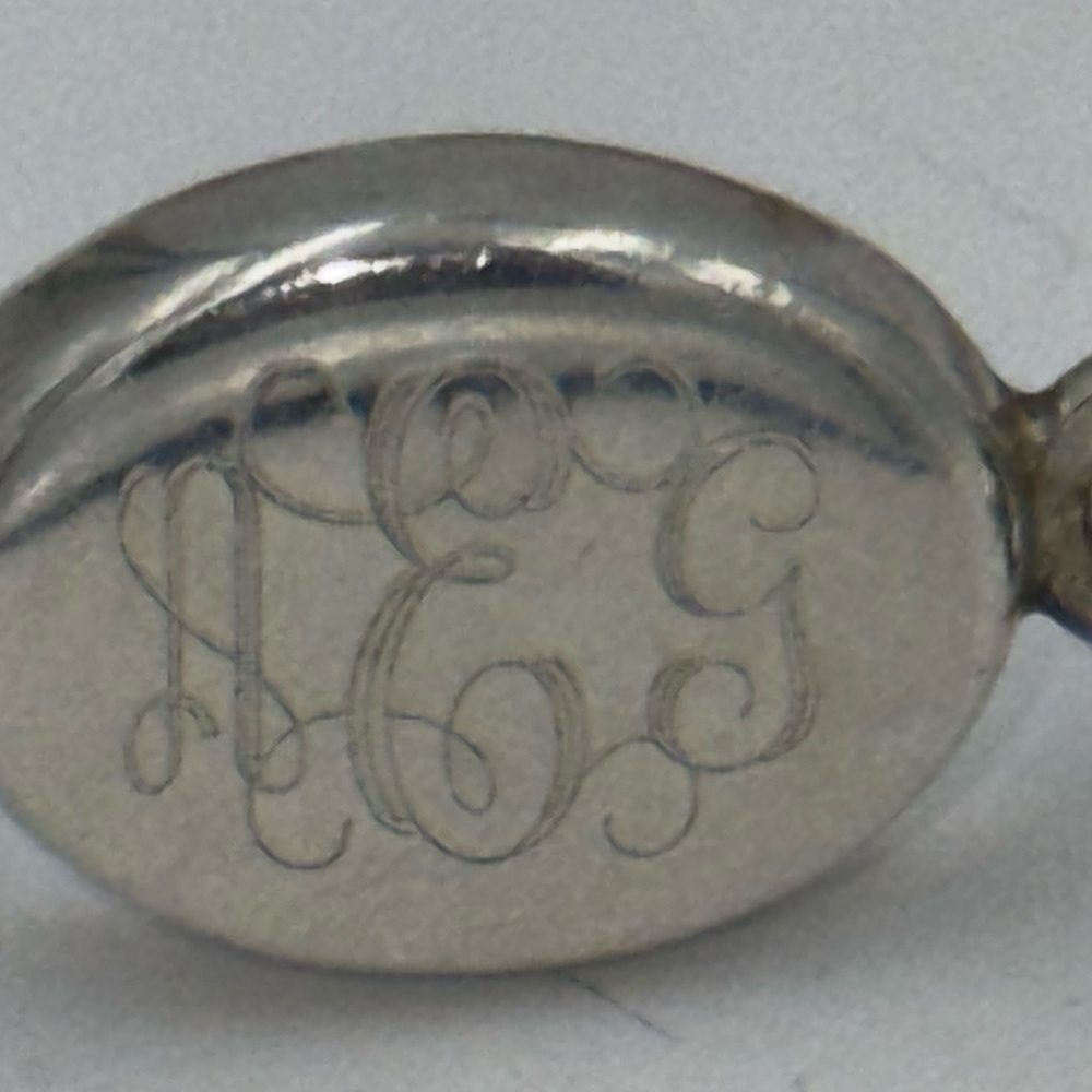 Personalized Sterling Silver Monogram Bangle Brac… - image 5